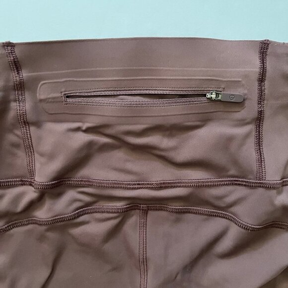 Lululemon Speed Limit Crop 23" Cherry Cola Leggings Pants Running Workout Sz  4 - Picture 4 of 16